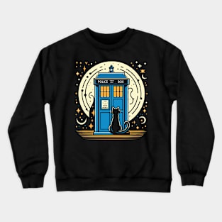 Police Box Free For Cats Crewneck Sweatshirt